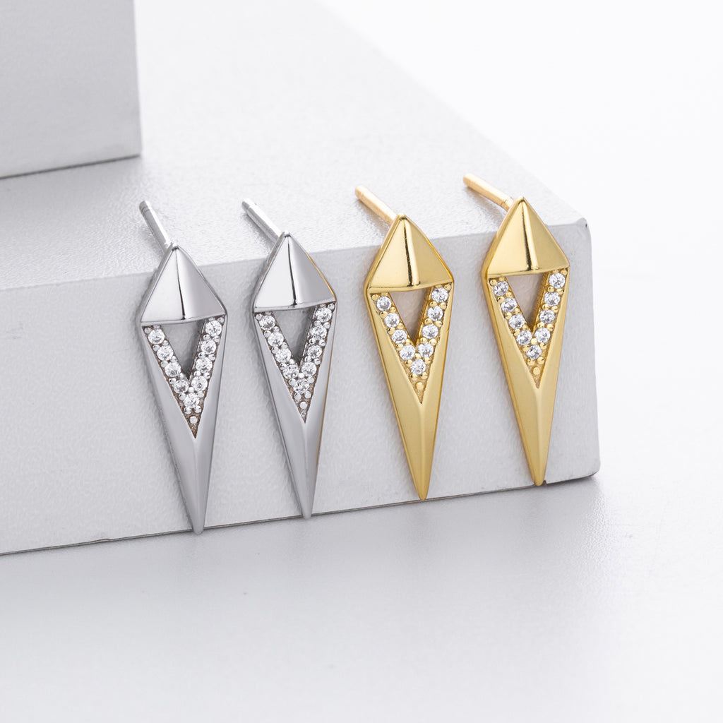 Damen Ohrhänger mit modernem geometrischem Design aus 925 Sterling Silber Shop Nory