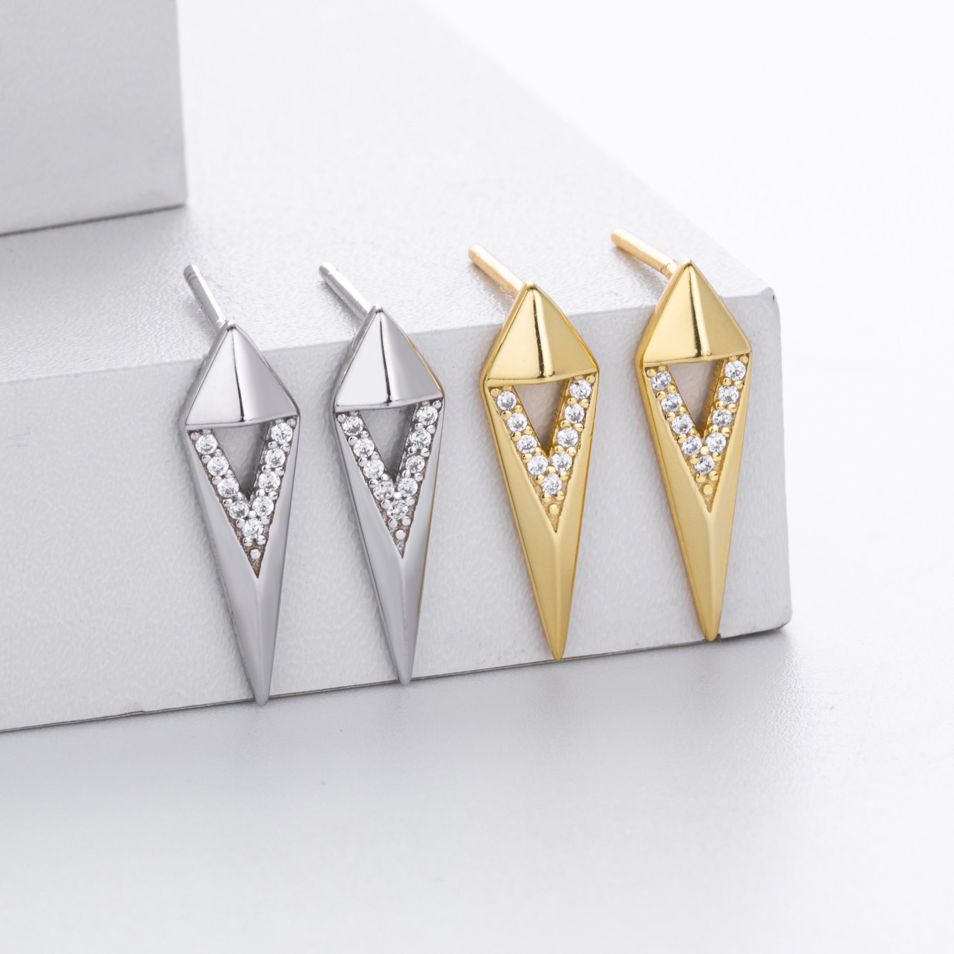 Damen Ohrhänger mit modernem geometrischem Design aus 925 Sterling Silber Shop Nory