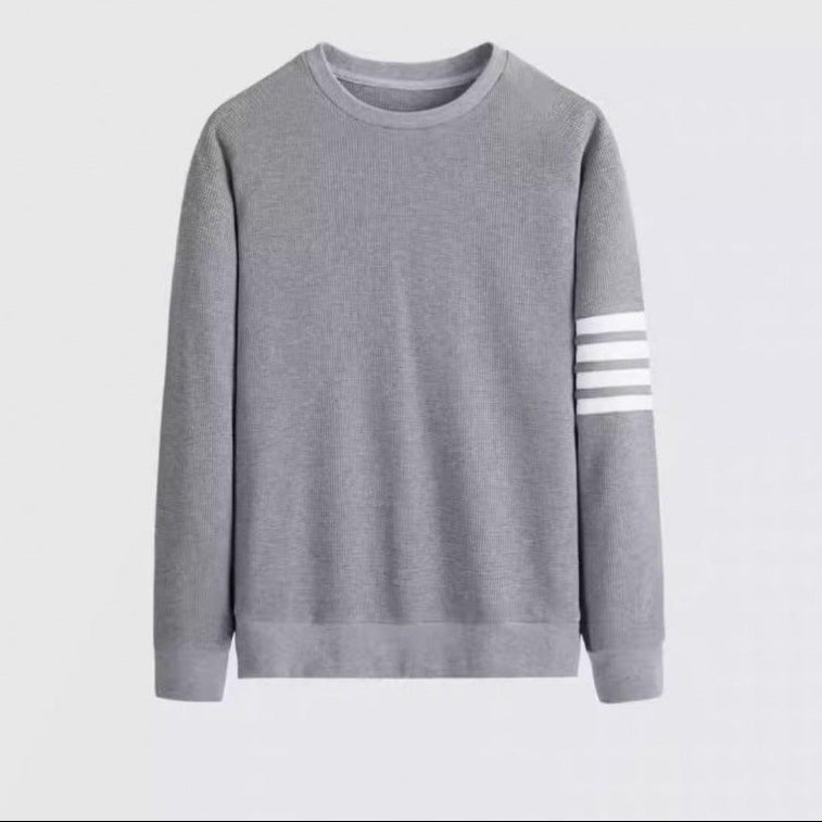 Herren modischer Sweatshirt mit sportlichem Streifen-Design Shopnory