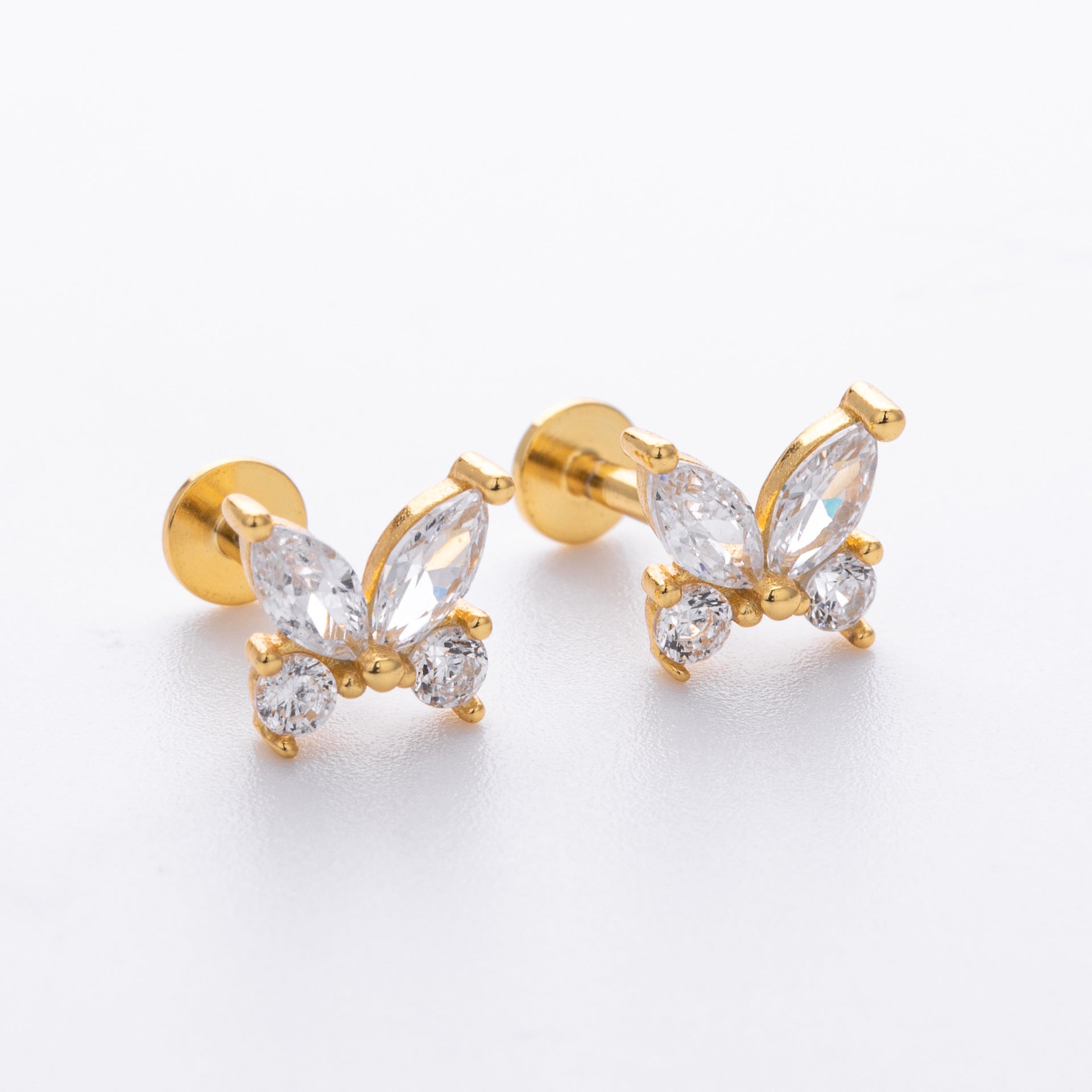 Damen Ohrstecker im eleganten Schmetterlingsdesign aus hochwertigem 925 Sterlingsilber Shop Nory
