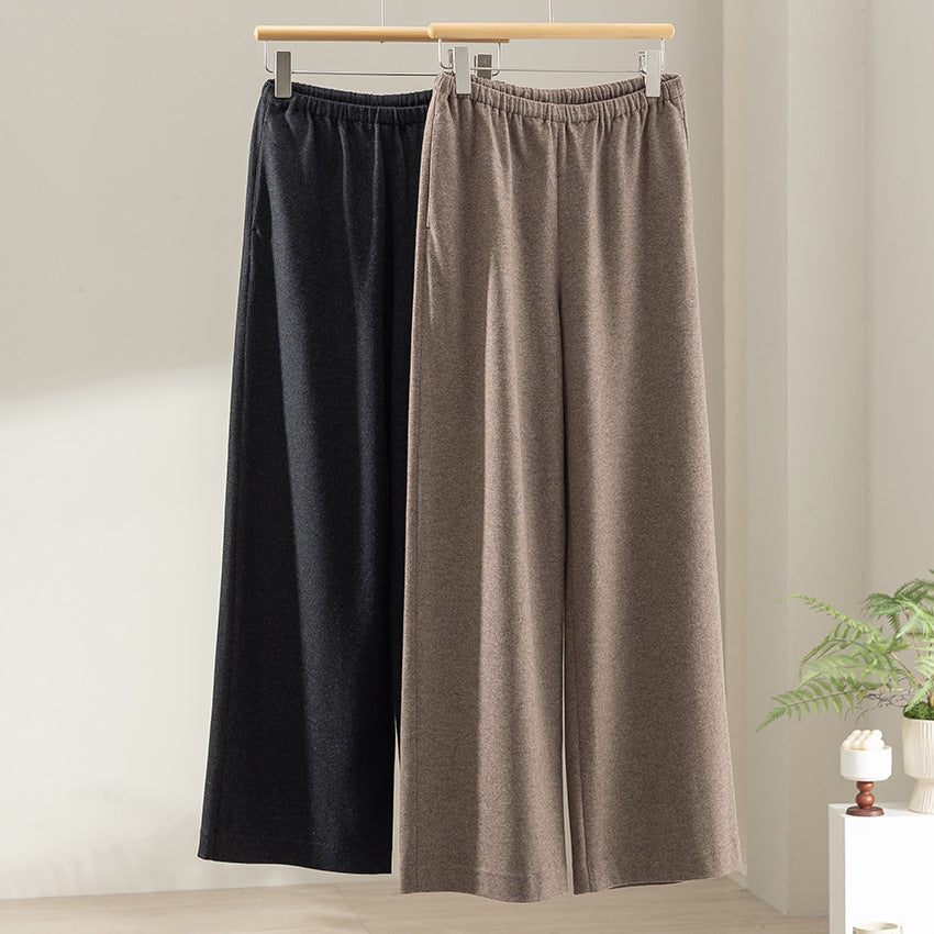 Damen Relaxed-Fit Wide‑Leg‑Hose aus softem Stretchjersey mit hohem Komfortbund Shop Nory