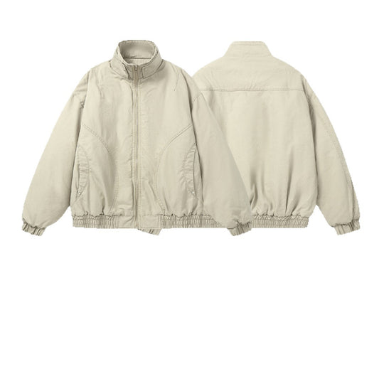 Damen Boxy-wattierte Bomberjacke mit hohem Stehkragen und elastischem Saum Shop Nory