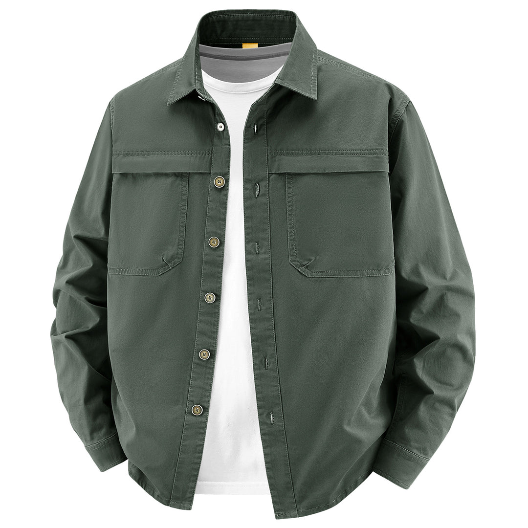 Herren Overshirt aus Baumwoll‑Twill mit zwei Brustklappen und relaxed Fit Shop Nory