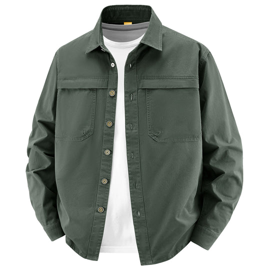 Herren Overshirt aus Baumwoll‑Twill mit zwei Brustklappen und relaxed Fit Shop Nory
