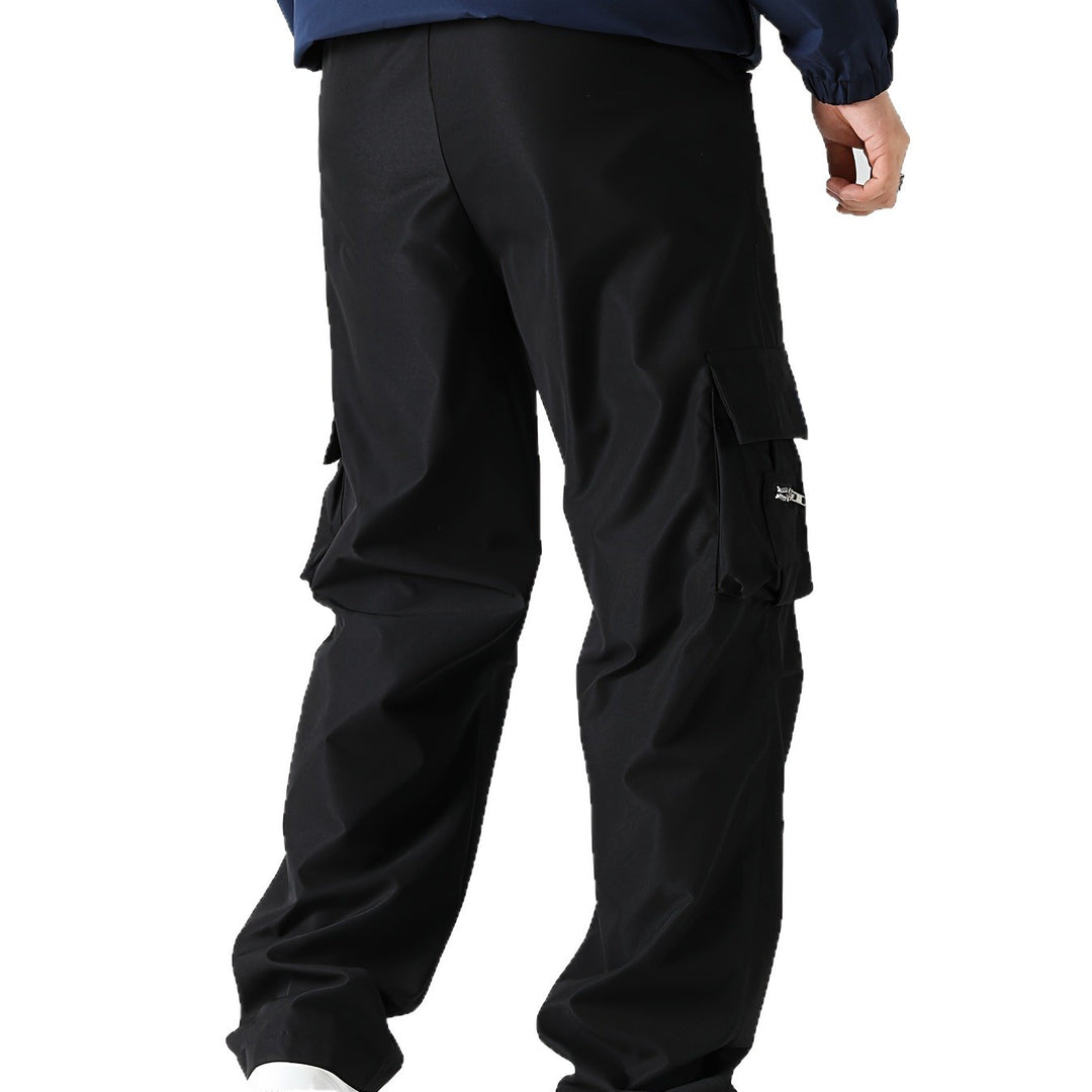 Herren utilitaristische Cargohose mit Reißverschluss‑Tasche, Klappen & Kordelbund Shop Nory