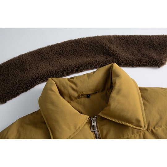 Damen Gekürzte wattierte Bomberjacke mit Teddykragen und aufgesetzten Klappentaschen Shop Nory