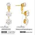 Damen Ohrhänger mit funkelnden Zirkonia aus hypoallergenem Edelstahl Shop Nory