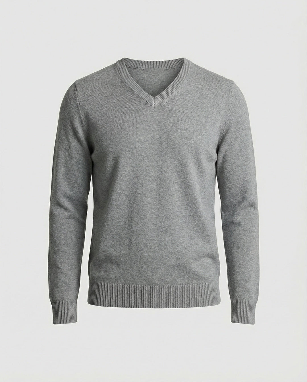Herren V-Ausschnitt Pullover aus hochwertiger Baumwolle mit bequemer Passform