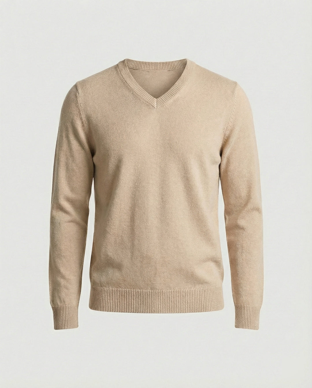Herren V-Ausschnitt Pullover aus hochwertiger Baumwolle mit bequemer Passform