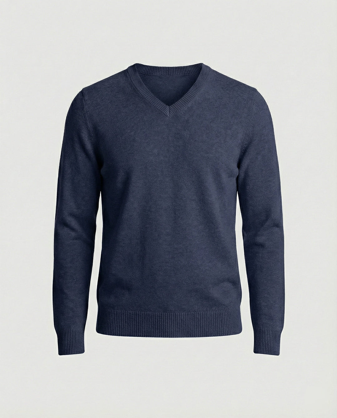 Herren V-Ausschnitt Pullover aus hochwertiger Baumwolle mit bequemer Passform