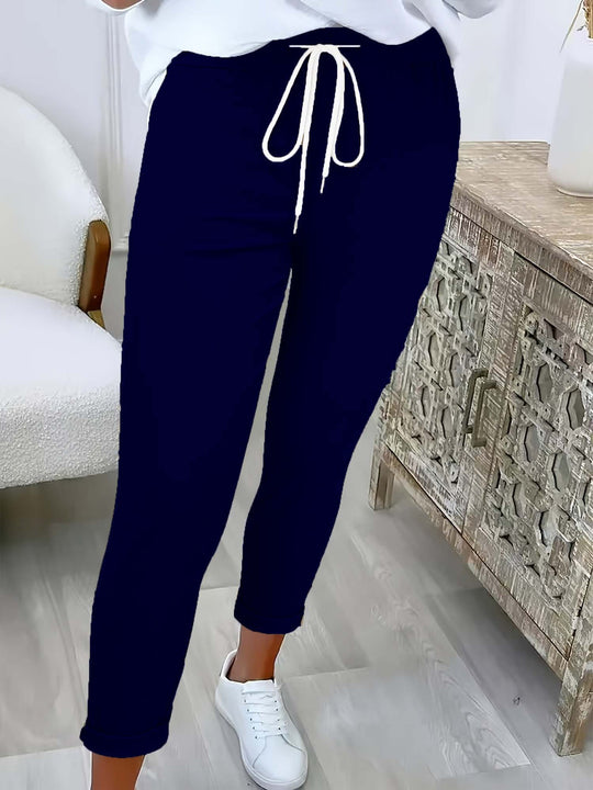 Damen Slim-Fit Jogginghose mit Tunnelzug und Umschlagbündchen Shop Nory