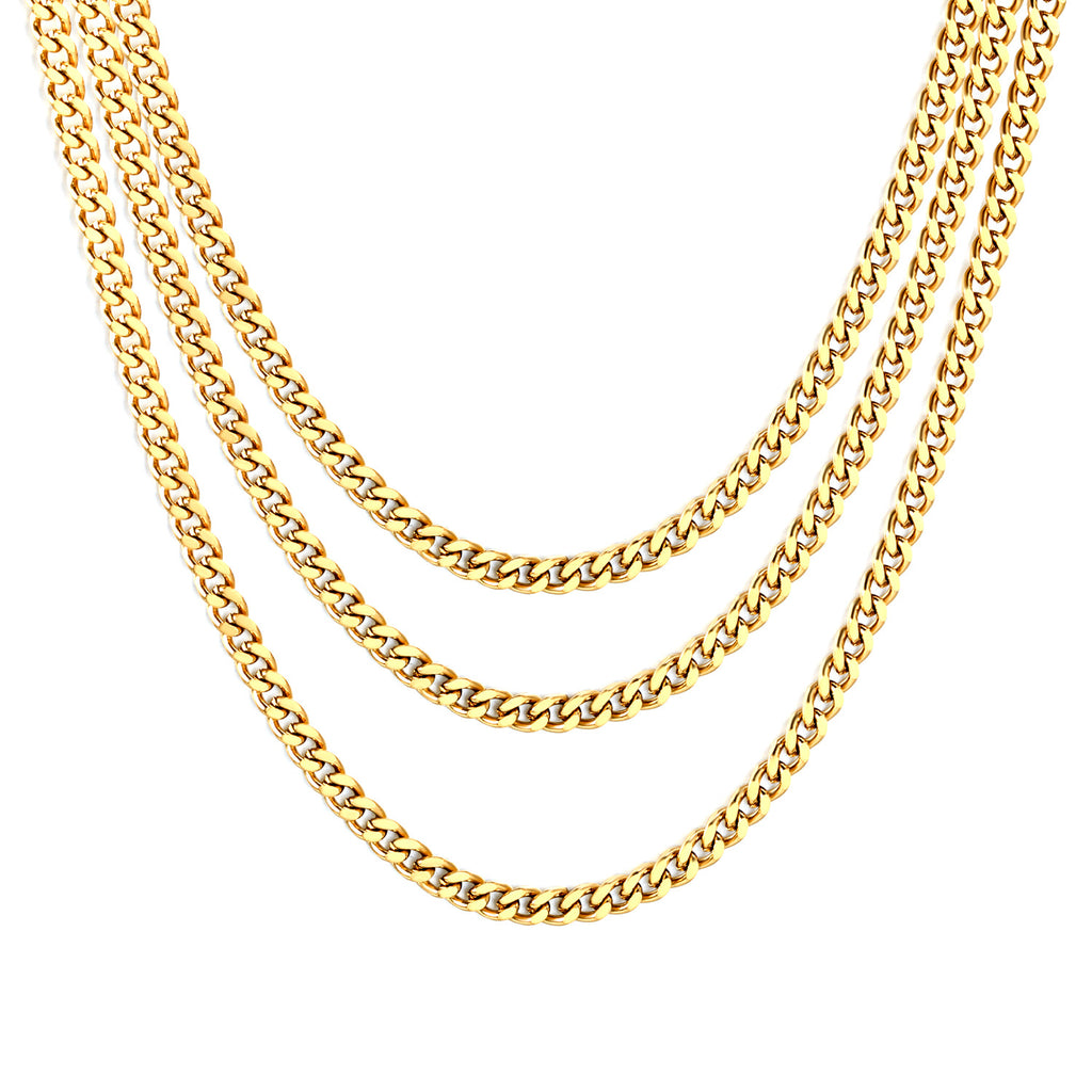 Damen Edelstahl Kette im klassischen Panzerdesign Shop Nory
