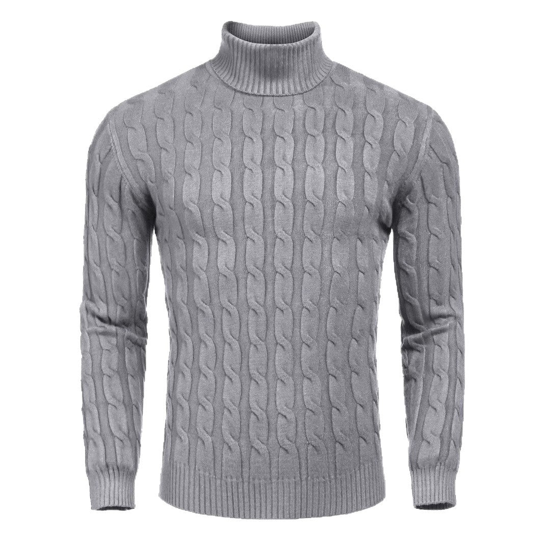 Herren Feinstrickpullover mit hohem Kragen