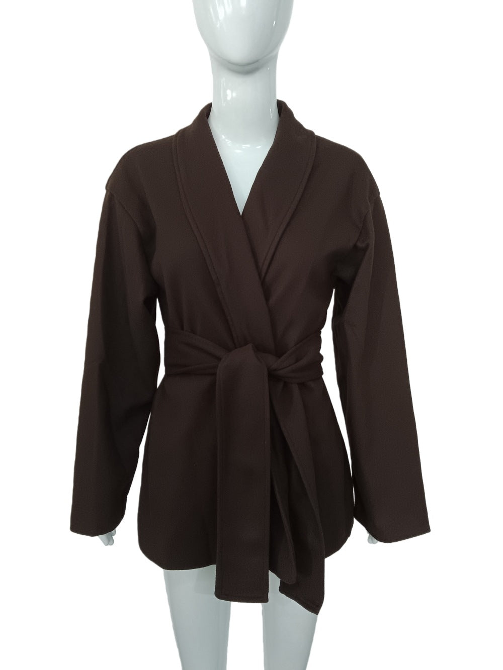 Damen Wickeljacke mit Schalkragen und Taillengürtel Shop Nory