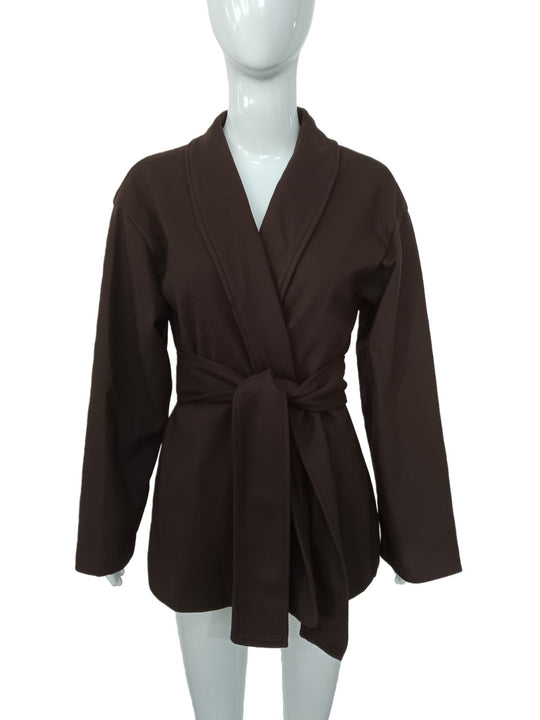 Damen Wickeljacke mit Schalkragen und Taillengürtel Shop Nory
