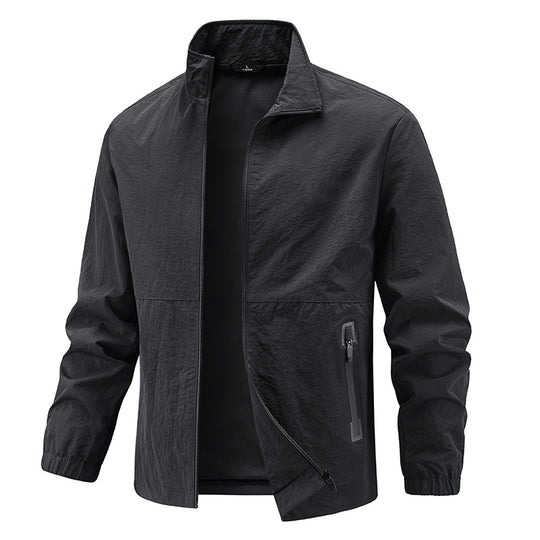 Herren Leichte technische Übergangsjacke mit Stehkragen atmungsaktivem Mesh-Futter und wasserabweisenden Reißverschlusstaschen Shop Nory