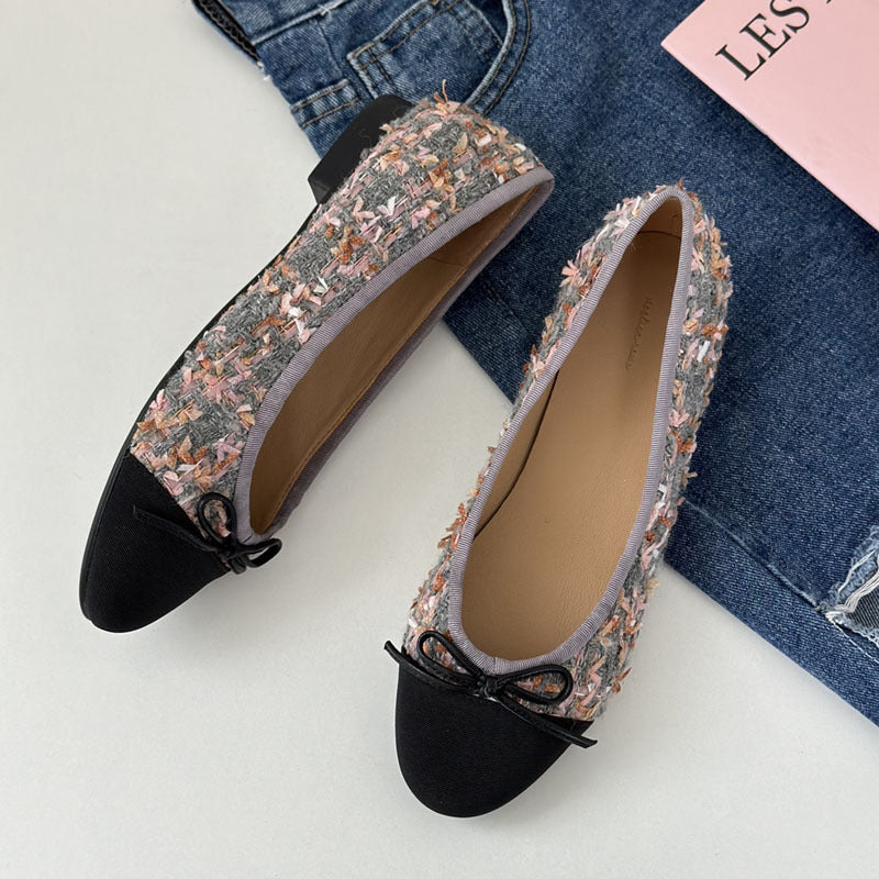 Damen Ballerinas mit zeitlosem Design und eleganter Schleifenapplikation