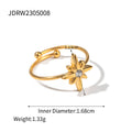 Damen Offener Ring mit floralem Design und funkelndem Zirkonia Shop Nory