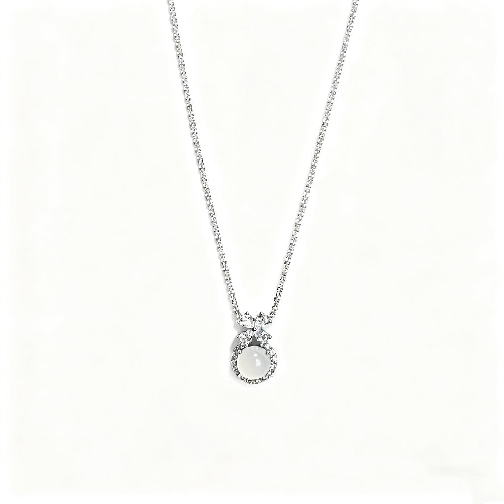 Damen elegante Halskette mit funkelndem Anhänger aus Halbedelstein Shop Nory