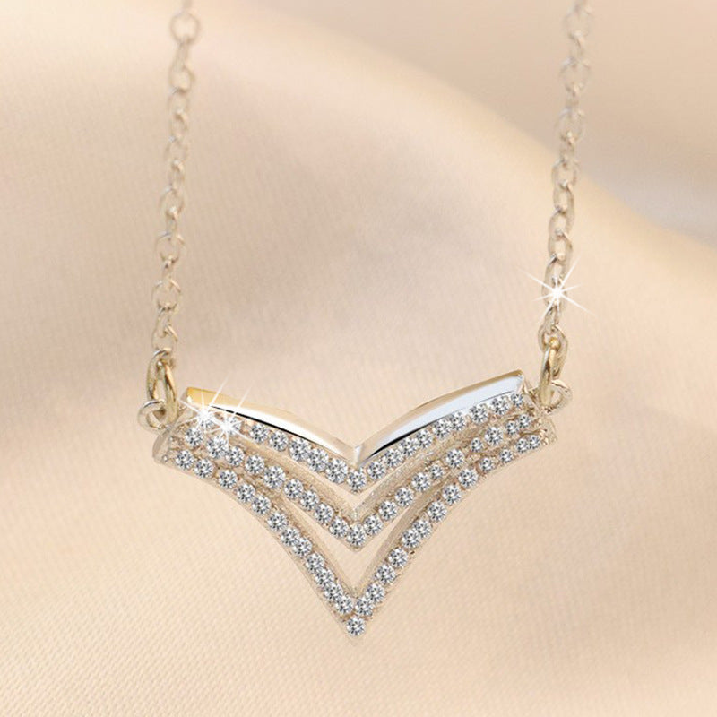 Damen elegante und funkelnde Halskette Shop Nory