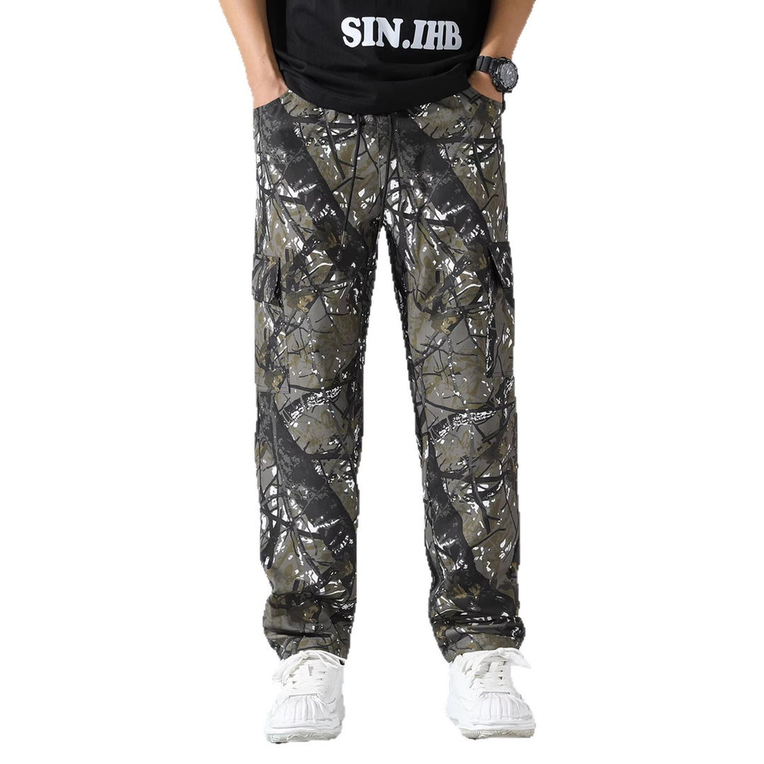 Herren Tapered Cargo-Jogginghose mit Multifachtaschen, Tunnelzug & Utility-Details Shop Nory