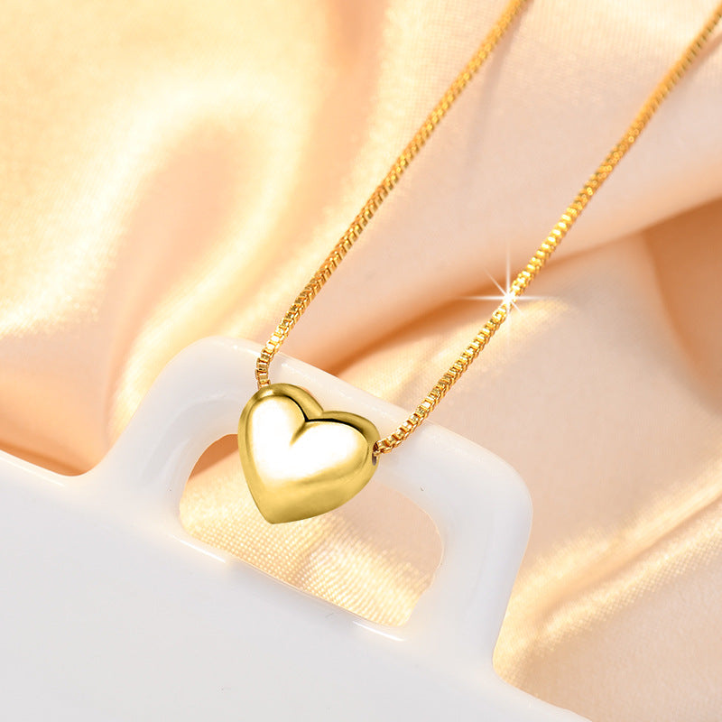 Damen Halskette mit herzförmigem Anhänger aus hochglanzpoliertem Edelstahl Shop Nory
