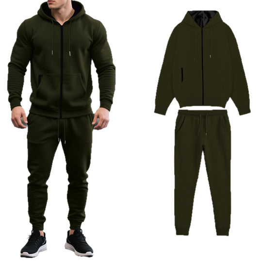Herren nan zweiteiliges Performance Fleece Jogginganzug-Set mit Kapuzenjacke, verdecktem Reißverschluss und tapered Jogginghose Shop Nory