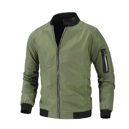 Herren Modische Bomberjacke mit seitlichen Reißverschlusstaschen Shop Nory