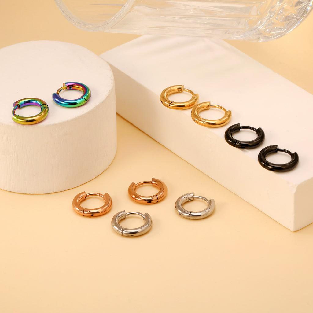 Damen Hängende Ohrringe aus hochwertigem Edelstahl mit rosé goldplattierter Oberfläche Shop Nory