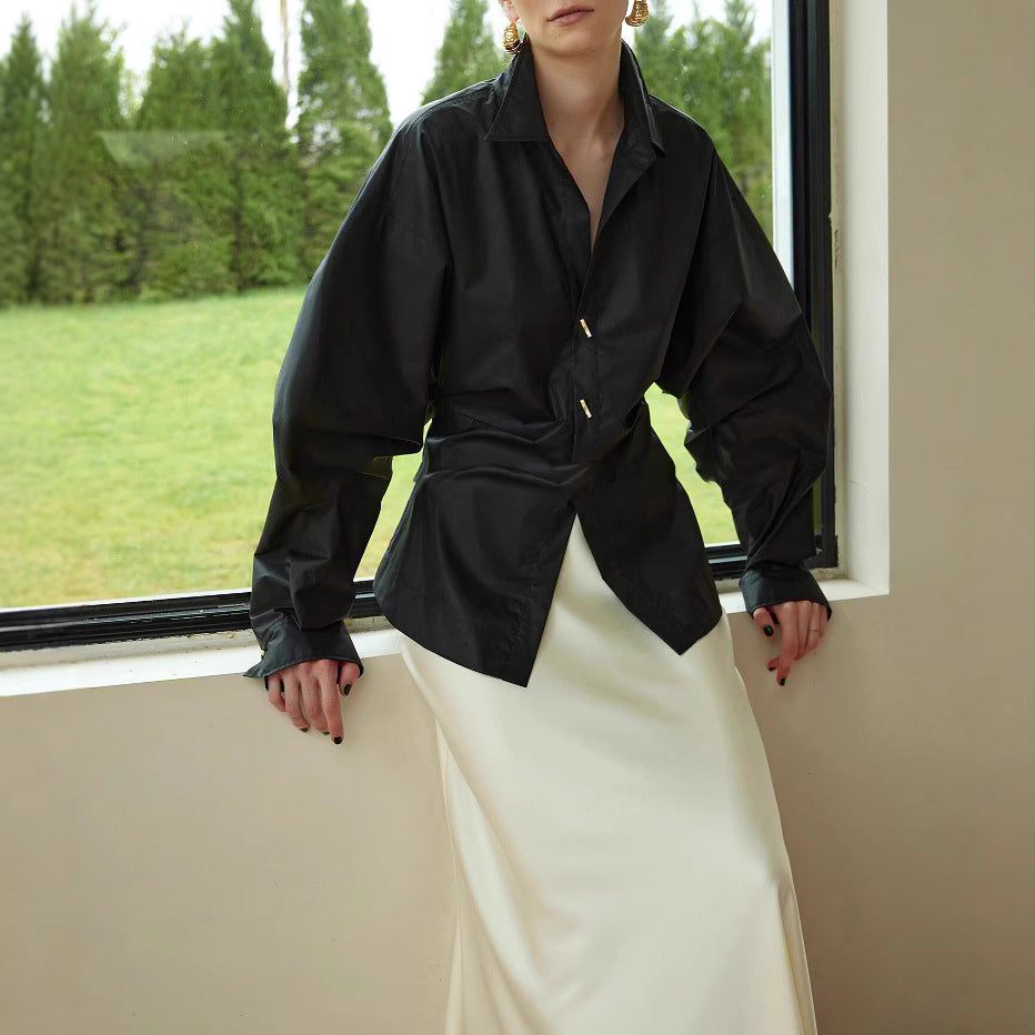 Damen Oversized Bluse mit ausgefallenem Schnitt Shop Nory