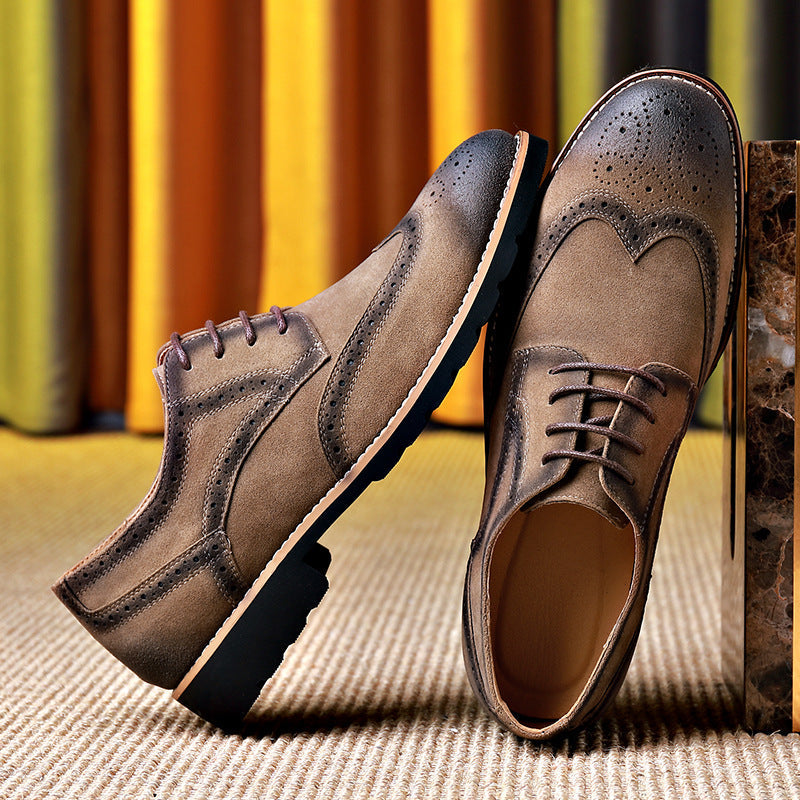 Herren Elegante und modische Brogueschuhe mit weichem Obermaterial