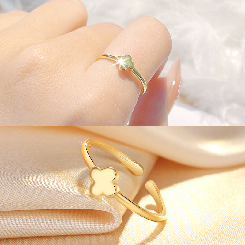 Damen Offener Ring mit floralen Akzenten und hochwertiger Verarbeitung Shop Nory