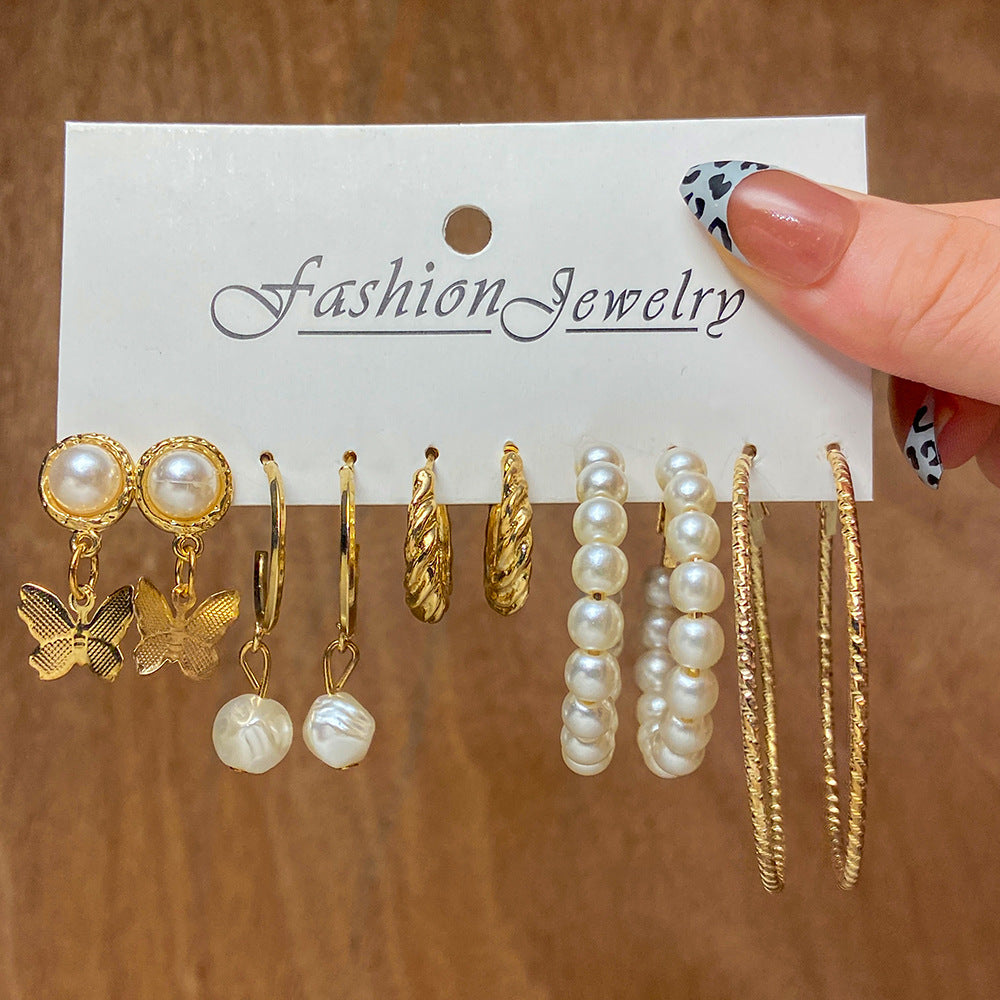Damen Ohrringe Set mit elegantem Schmetterlings- und Herzdesign Shop Nory