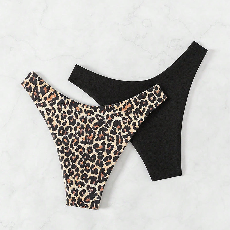 Damen Bikini-Hipster mit raffiniertem Leo-Muster und klassischem Schwarz Shopnory