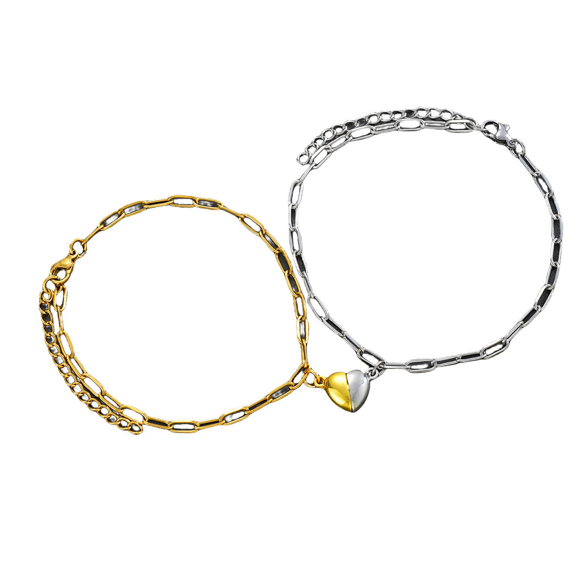 Damenarmband mit ineinander verschlungenen Herzanhängern Shop Nory