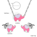 Damen Schmuckset mit niedlichem Elefanten-Anhänger und passenden Ohrringen Shop Nory