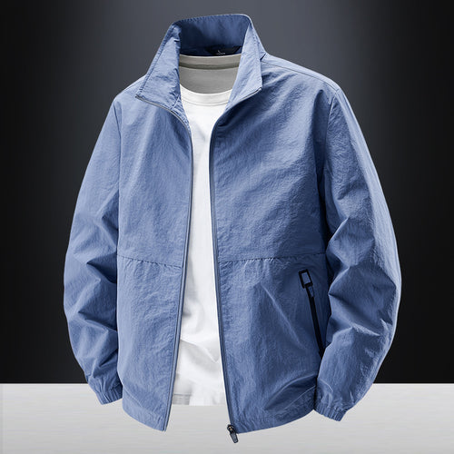 Herren Ultraleichte winddichte Freizeitblousonjacke mit Stehkragen und Reißverschlusstaschen Shop Nory