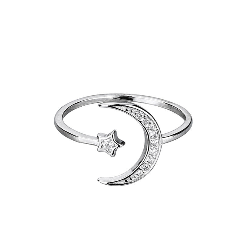 Damenring mit Mond- und Sternenmotiv Shop Nory