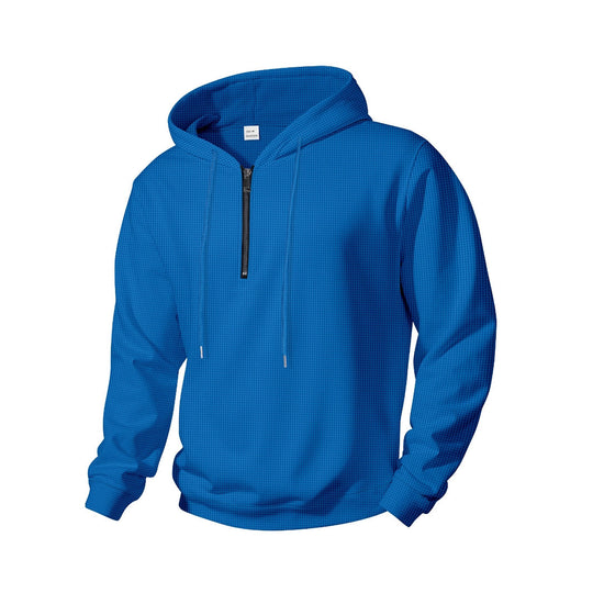 Herren nan Halbzip-Kapuzenpullover aus Baumwollmix mit Kordelzug und elastischen Rippbündchen Shop Nory