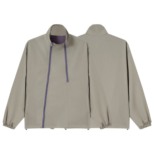 Unisex Weit geschnittene Funktionsjacke mit Doppelreißverschluss, hohem Stehkragen und Zubehör‑Set Shop Nory