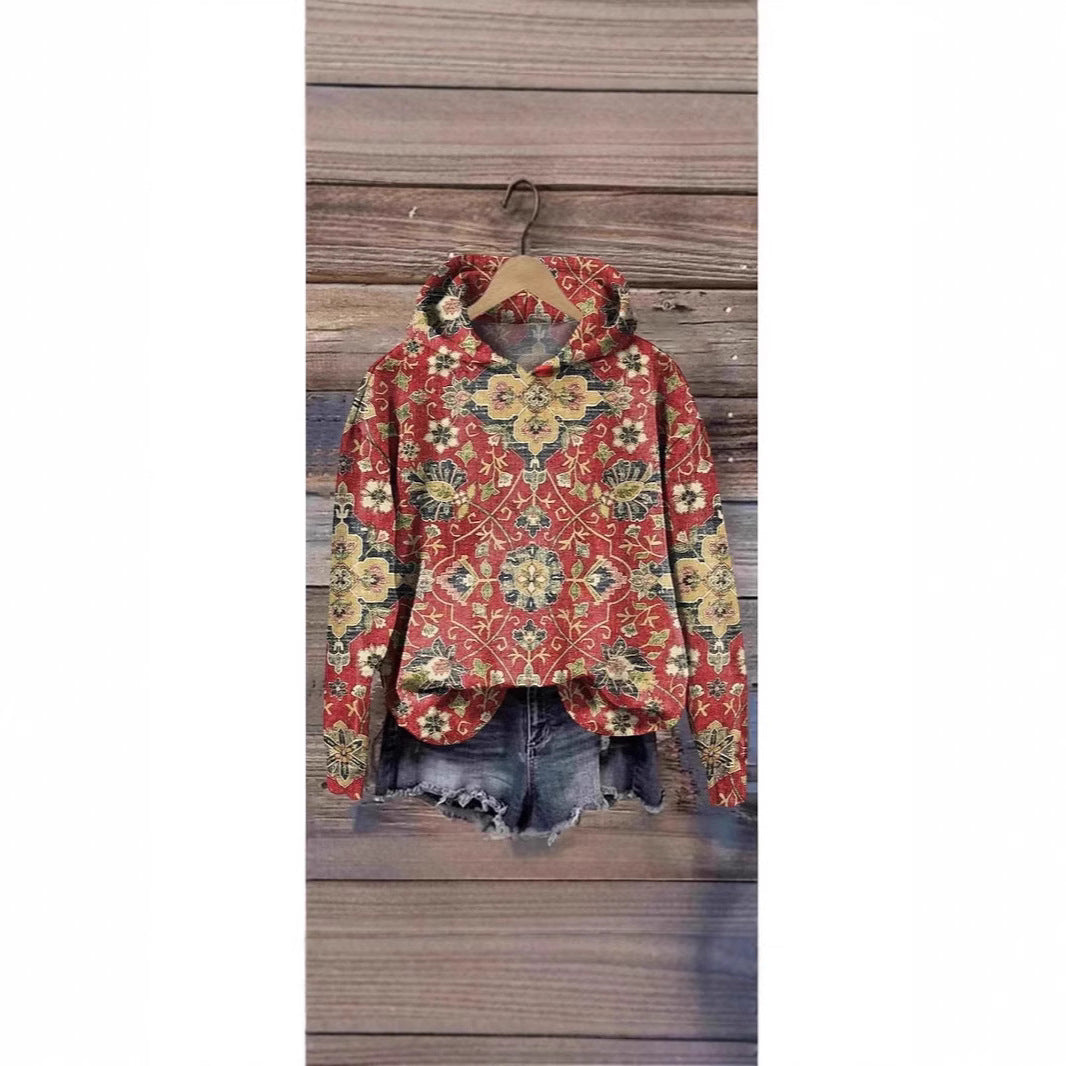 Damen Kapuzenpullover mit kunstvollem Design und bequemer Passform Shopnory