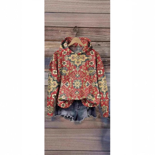 Damen Kapuzenpullover mit kunstvollem Design und bequemer Passform Shopnory