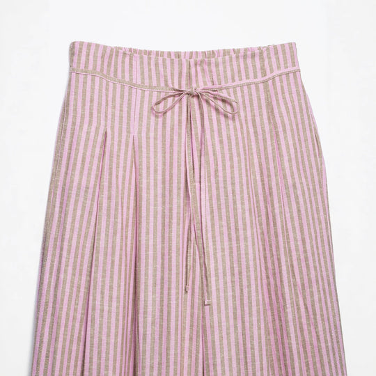 Damen Hochtaillierte Culotte-Hose mit weitem Bein, Tunnelzug und vorderem Schlitz Shop Nory