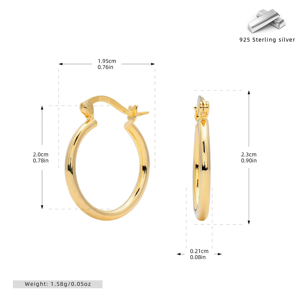 Damen Creolen aus 925 Sterling Silber mit elegantem, geschwungenem Design Shop Nory