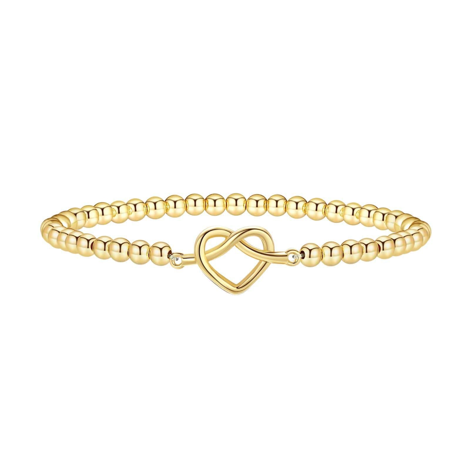 Damen Armband mit zeitloser Herz- und Perlenstruktur Shop Nory