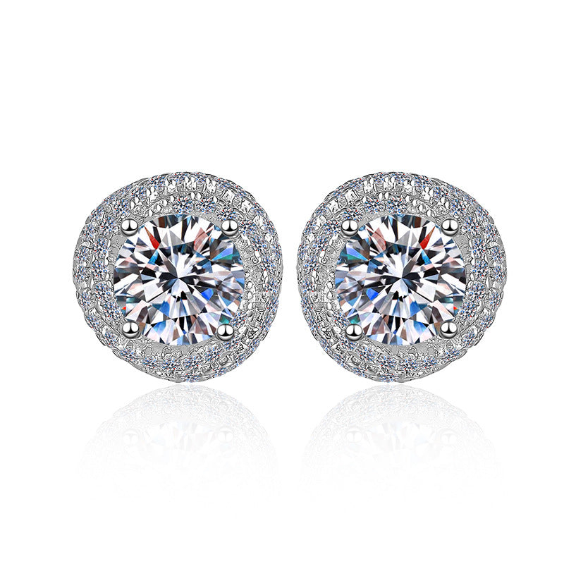 Damen Ohrringe mit exquisitem Kristallrahmen und funkelndem Zirkonia Shop Nory