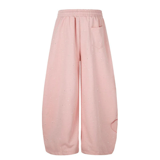 Damen Extraweite Palazzo-Sweathose mit Komfortbund und Glitzer-Detail Shop Nory