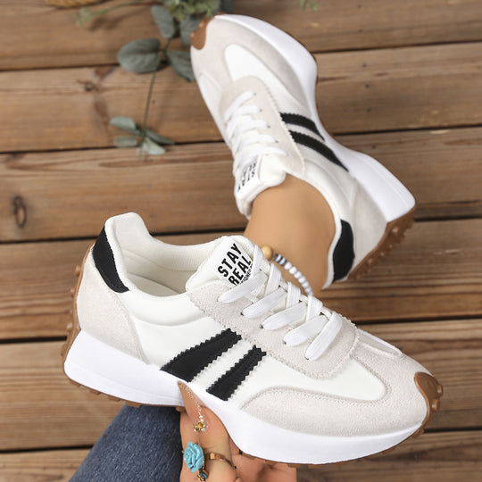 Damen Retro-Plateau-Sneaker mit Velours- und Mesh-Mix Shop Nory