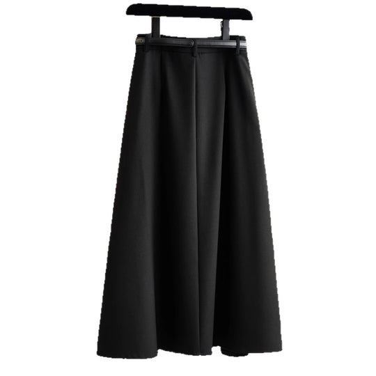 Damen Eleganter Midirock mit Taillengürtel Shop Nory