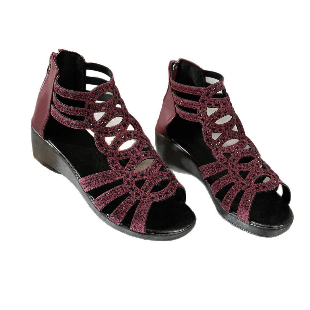 Damen Elegante Plateau-Sandalen mit modischen Riemen Shopnory